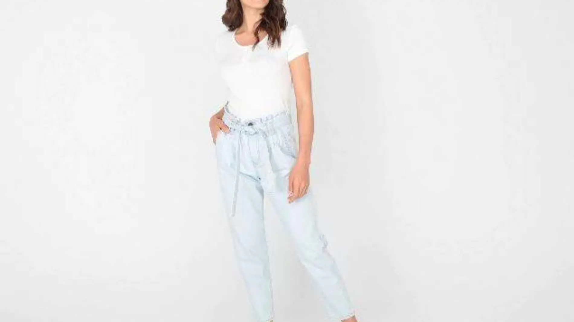 Jeans Petite Studio corte straight azul cielo